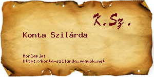 Konta Szilárda névjegykártya
